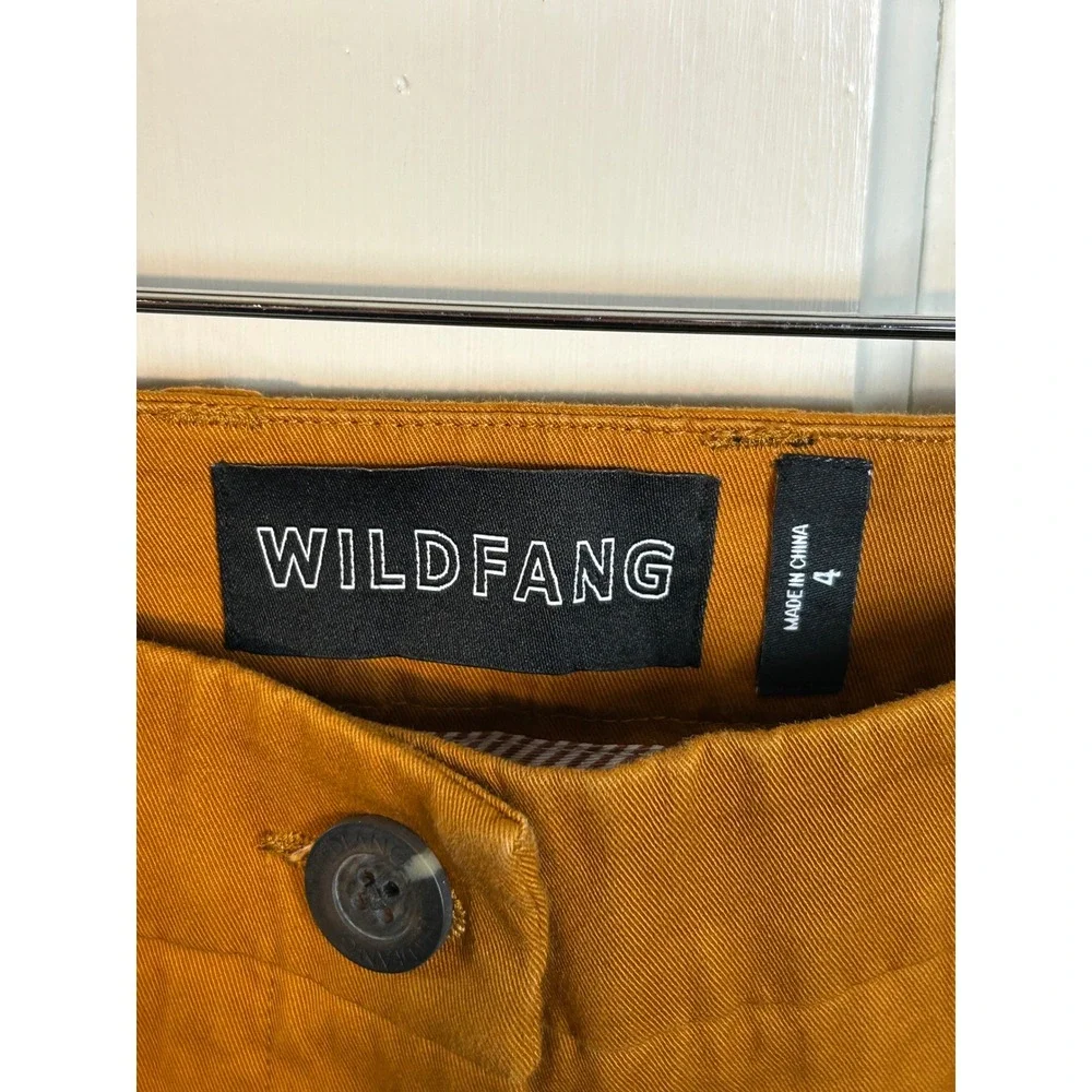 Wildfang The‎ Essential Trouser Burnt Orange Ochre Cotton Stretch Pants Size 4